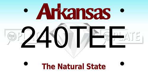 240TEE Arkansas License Plate