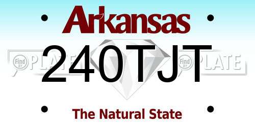 240TJT Arkansas License Plate