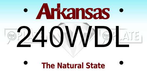 240WDL Arkansas License Plate