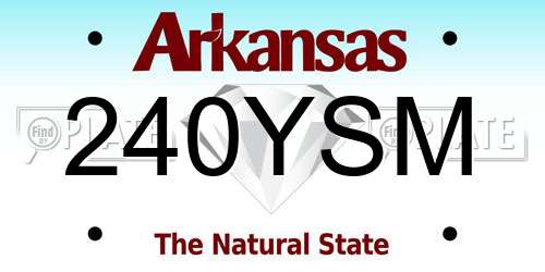 240YSM Arkansas License Plate
