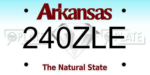 240ZLE Arkansas License Plate