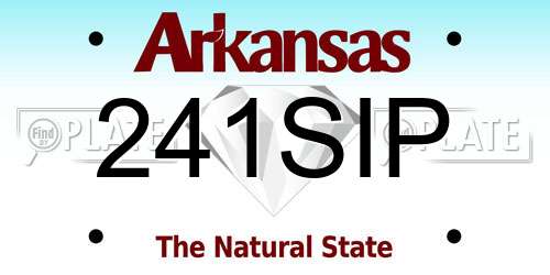 241SIP Arkansas License Plate