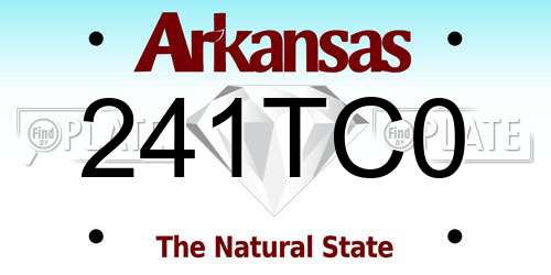241TC0 Arkansas License Plate