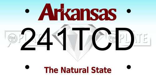241TCD Arkansas License Plate