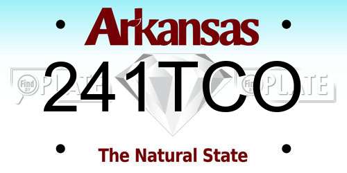 241TCO Arkansas License Plate