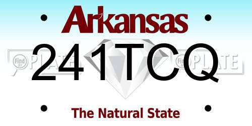 241TCQ Arkansas License Plate
