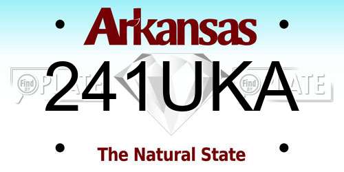 241UKA Arkansas License Plate