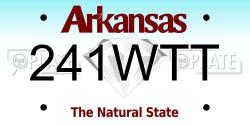 241WTT Arkansas License Plate