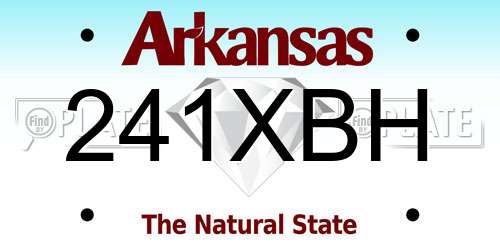 241XBH Arkansas License Plate
