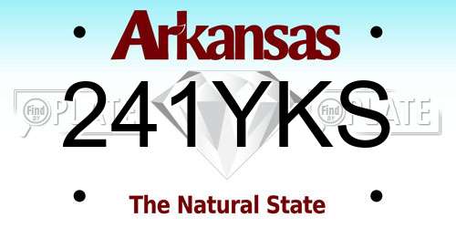 241YKS Arkansas License Plate