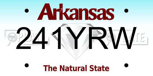 241YRW Arkansas License Plate