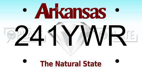 241YWR Arkansas License Plate