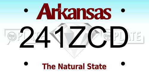 241ZCD Arkansas License Plate