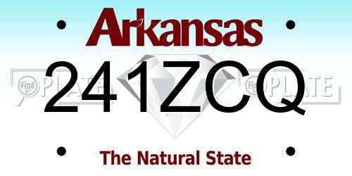 241ZCQ Arkansas License Plate