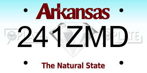 241ZMD Arkansas License Plate