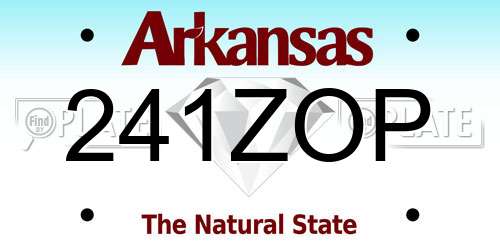 241ZOP Arkansas License Plate