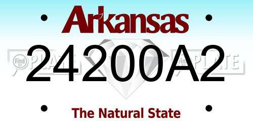 24200A2 Arkansas License Plate
