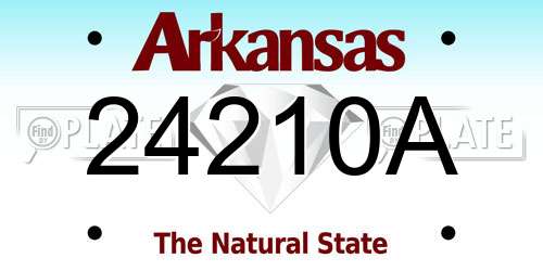 24210A Arkansas License Plate