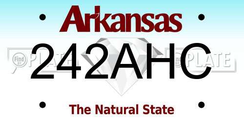 242AHC Arkansas License Plate