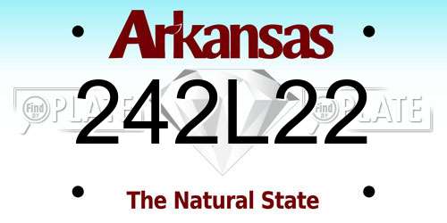242L22 Arkansas License Plate