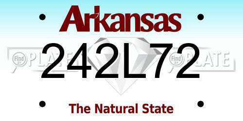 242L72 Arkansas License Plate