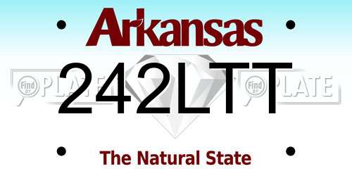 242LTT Arkansas License Plate