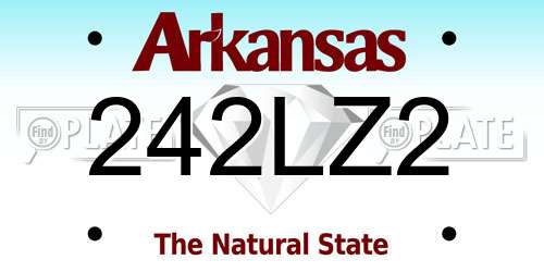 242LZ2 Arkansas License Plate