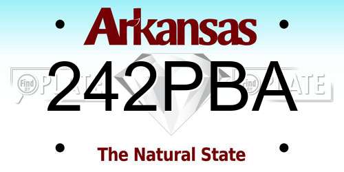 242PBA Arkansas License Plate