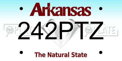 242PTZ Arkansas License Plate