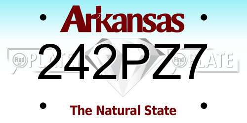 242PZ7 Arkansas License Plate