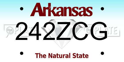 242ZCG Arkansas License Plate