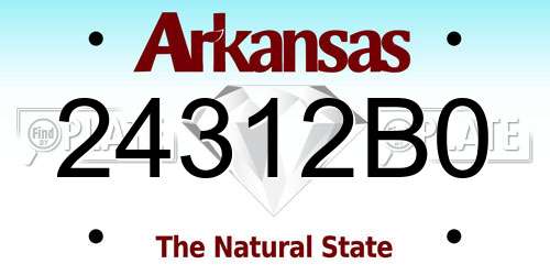 24312B0 Arkansas License Plate