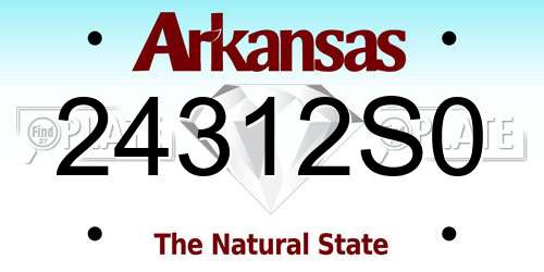 24312S0 Arkansas License Plate