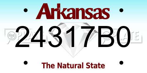 24317B0 Arkansas License Plate