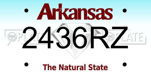 2436RZ Arkansas License Plate
