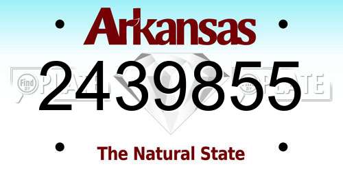 2439855 Arkansas License Plate