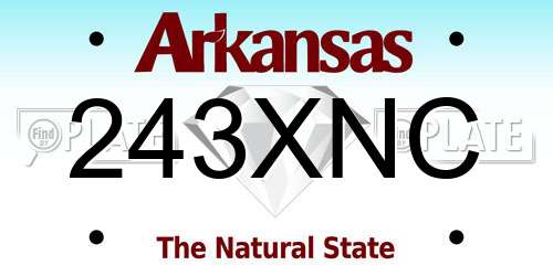 243XNC Arkansas License Plate