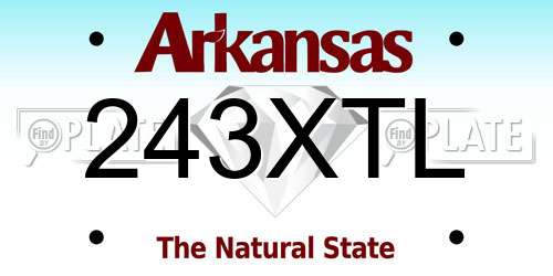 243XTL Arkansas License Plate