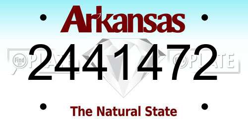2441472 Arkansas License Plate