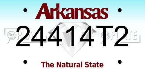24414T2 Arkansas License Plate