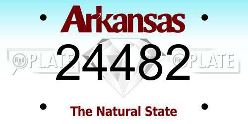 24482 Arkansas License Plate