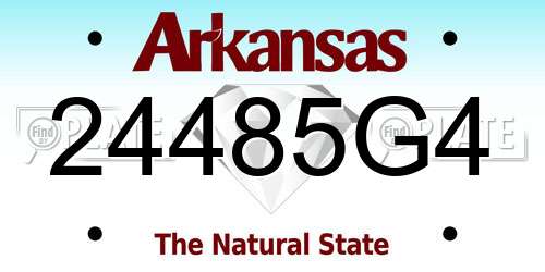 24485G4 Arkansas License Plate