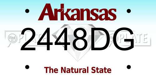 2448DG Arkansas License Plate