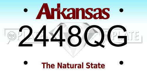 2448QG Arkansas License Plate