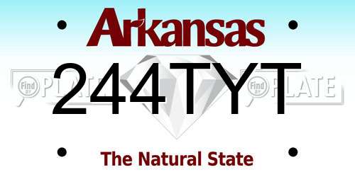 244TYT Arkansas License Plate
