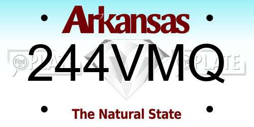 244VMQ Arkansas License Plate
