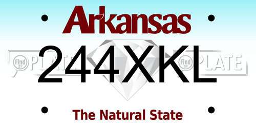 244XKL Arkansas License Plate