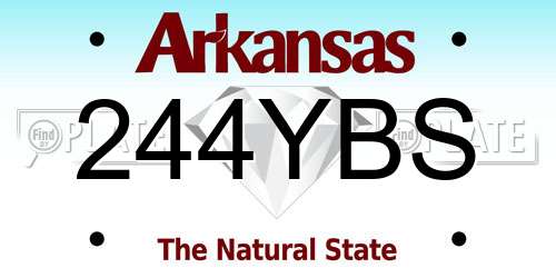 244YBS Arkansas License Plate