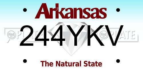 244YKV Arkansas License Plate