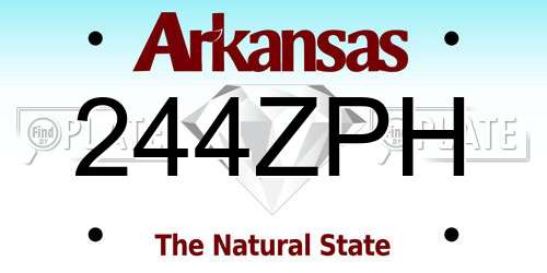 244ZPH Arkansas License Plate